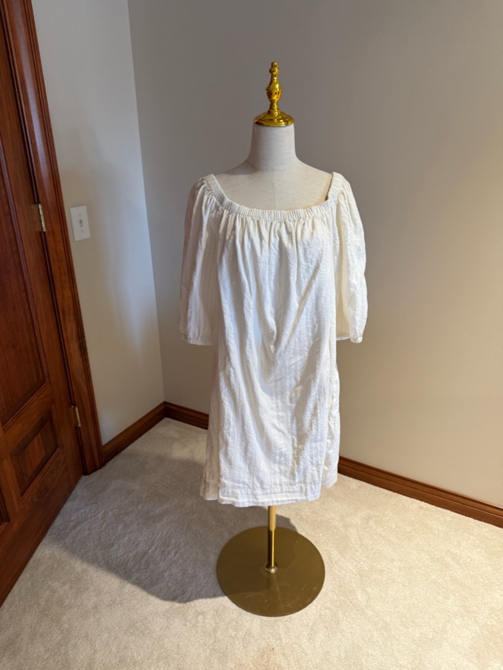 Old Navy White Off-Shoulder Mini Dress